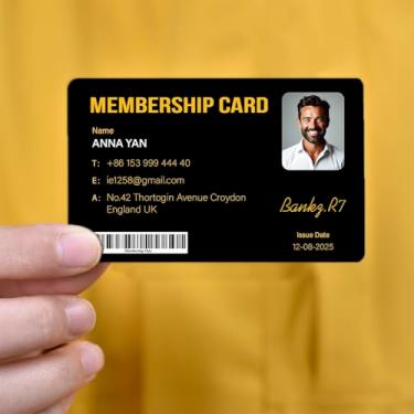 Imagem de Cartão de membro do fã-clube personalizado de plástico PVC cartão de fidelidade VIP para influenciadores apoiadores