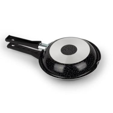 Imagem de Omeleteira Dupla Antiaderente 18Cm Praticidade e Sabor Perfeito para o Seu Dia a(Preto)