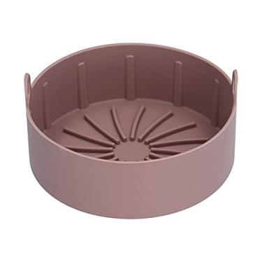 Imagem de Reutilizável pote de silicone substituição cozinha fritadeira elétrica cesta bandeja acessório de cozimento 20 ℃ 220 ℃ (16CM one piece brown)