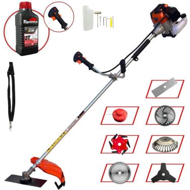 Imagem de Roçadeira Import Way IWRGM2T5X163 C/ Carretel + Faca 2 Pontas + Faca 3 Pontas + Faca 6 Pontas + Faca 40 Dentes + Faca 80 Dentes + Escova + Óleo Toyama