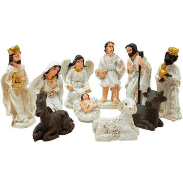 Imagem de Presépio Decoração Nascimento De Jesus Estatueta Natal 10Pçs
