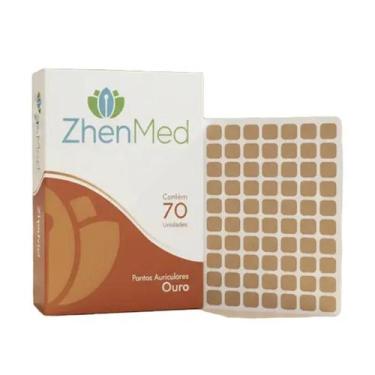 Imagem de Ponto Auriculoterapia Ouro Auricular C/ Micropore 70 Un - GoldLife - G