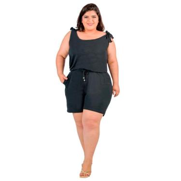 Imagem de Macaquinho Catwalk Curto Soltinho Viscolycra Plus Size Feminina-Feminino
