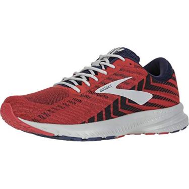 Imagem de Brooks Tênis de corrida masculino Launch 6, Cherry/Navy/Grey, 10.5