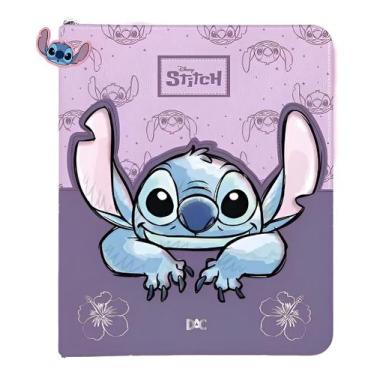 Imagem de Fichário Stitch Com Zíper Universitário Argolado Rosa - Dac