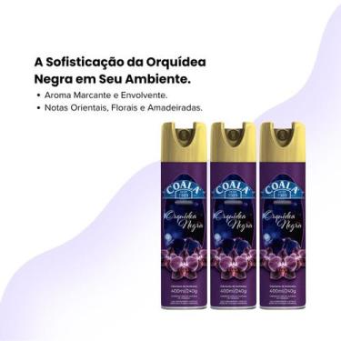 Imagem de Kit 3 Odorizantes de Ambientes em spray Coala Orquídea Negra, Perfume 