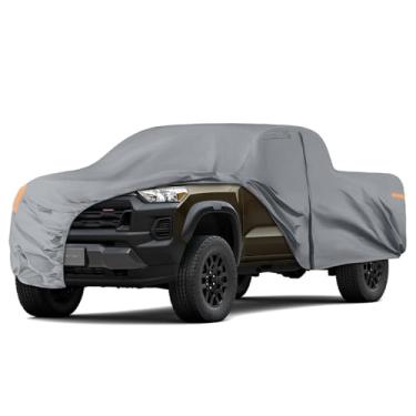 Imagem de Capa de caminhão à prova d'água compatível com Chevy Colorado/GMC Canyon CrewCab 1,6 m/cabine estendida 1,9 m, capas de caminhão de 10 camadas com algodão interno e faixas à prova de vento, porta com