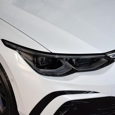 Imagem de CKLS Farol do carro película protetora luz frontal transparente fumê preto adesivo para Volkswagen VW Golf 8 MK8 2020 2021