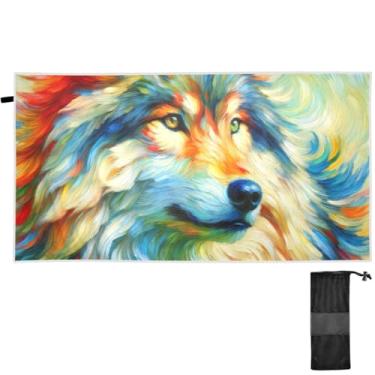 Imagem de TSENQUE Toalhas de praia florais extragrandes fofas para cães coloridos toalhas de praia toalhas de banho finas leves de secagem rápida verão praia piscina yoga acampamento 152 x 76 cm