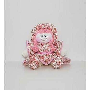 Imagem de Boneca De Pano Nanda Pelúcia Rosa Primavera 41 cm - Polybaby
