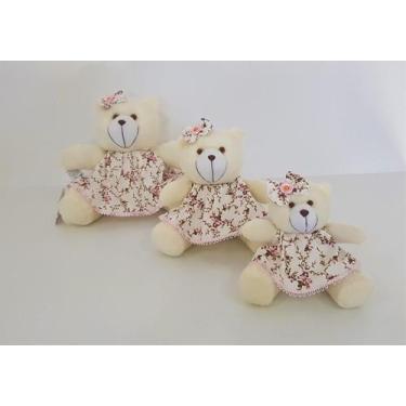 Imagem de Kit Trio De Ursinhos Para Nicho Ursa Milla Rosa Florence - PolyBaby
