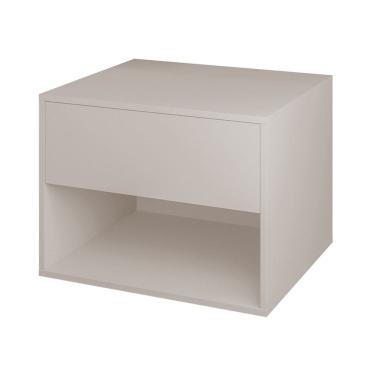 Imagem de Mesa de Cabeceira Suspensa Branca Quarto MDP - Gaveta