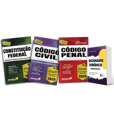 Imagem de Constituição federal+ código civil+ código penal 2025+ dicionário comp