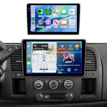 Imagem de Rádio estéreo 4G + 128G para Chevy Silverado 2007-2013 Tahoe GMC Sierra Yukon, tela sensível ao toque IPS de 10,1 polegadas/Android 15/Wireless CarPlay/Android Auto/DSP/GPS/WiFi/5.0Bluetooth/AHD