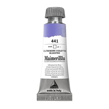 Imagem de MAIMERI BLU Tinta Aquarela Profissional Bisnaga 12ml, Violeta Ultramar Azulado