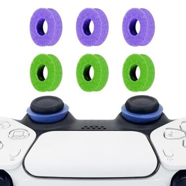 Imagem de 6 Pack Precision Rings Aim Assist for PS5, for PS4, Compatible with Xbox Controllers Accessories– Control with Soft Silicone Rings – Compatible with Fortnite & FPS Games，Purple+Green