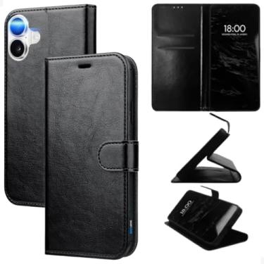 Imagem de [GL CASES] Capa iPhone 16 Capinha Apple iPhone 16 Carteira Flip Couro Sintético Com Suporte De Mesa Para Celular Com Porta Cartão