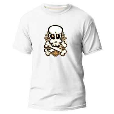 Imagem de Camiseta Básica Algodão Premium Estampa Digital Skull Red - Pavesi, Br