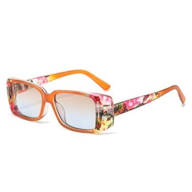 Imagem de Óculos de Sol UV400 - Jelly Color Gradient Leopard Print para Homens e Mulheres, Esportivos, para Corrida, Ciclismo e Atividades ao Ar Livre, Laranja