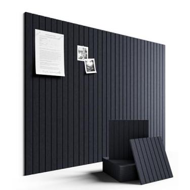 Imagem de Fluxynara Quadro de avisos grande de feltro 122 cm x 91 cm Alternativa para quadro de cortiça - pacote com 12 com 70 abas adesivas removíveis seguras, quadros de cortiça para paredes, quadro de