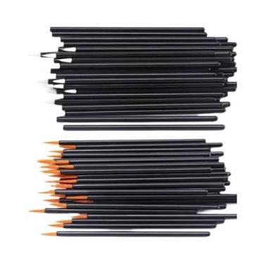 Imagem de 50/100pcs Pincéis Para Delineador, Pincéis Para Sombra, Pincéis Para L