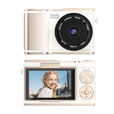 Imagem de Dpofirs Câmera Digital 4K para Fotografia, Câmera Vlog Com Zoom Automático de 18X e Tela Giratória de 3 Polegadas e 180°, Filmadora Portátil Anti-vibração para Viagens (Branca)
