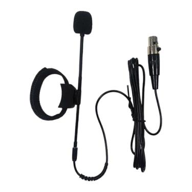 Imagem de TTETTZ Microfone de clipe para instrumento musical, microfone condensador profissional com rotação de 360° e ajuste por cabo, ideal para shows e concertos, 4 Pinos