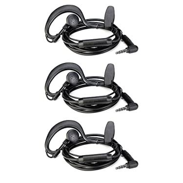 Imagem de Retevis RB19 RB19P Walkie Talkie Fone de ouvido com microfone, 1 pino de 3,5 mm, compatível com Walkie Talkie RB19 RB19P, fone de ouvido de rádio bidirecional em forma de C com PTT, para uso na