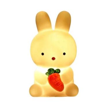 Imagem de Luz Noturna LED De Coelho Cartoon Fofa Para Quarto De Crianças, Sala D