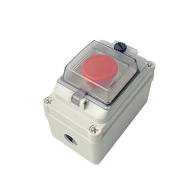 Imagem de IP67 caixa de interruptor de botão externo parada de emergência 1P controle de cogumelo distribuição operação manual 10A