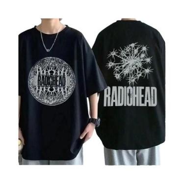 Imagem de Camiseta Vintage Oversize De Rock Band Radiohead Para Homens, 100% Alg