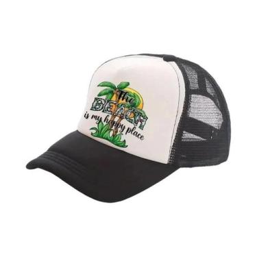 Imagem de Boné De Beisebol Masculino Com Estampa De Palmeira Multicolorida Para 