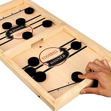 Imagem de Jogo de Xadrez Bouncing Hockey Tabuleiro Slingshot Interativo entre Pais e Filhos Mesa para 2 Jogadores Interior Festa