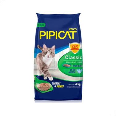 Imagem de Areia Higienica para gatos Pipicat Classic Elimina Odor 4kg Peso:4KG -