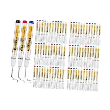 Imagem de CarpNettore Conjunto de 75 Marcadores de Ponta Longa para Furos Profundos, Ferramenta de Marcação para Carpinteiros, Marcador de Ponta Longa para Desenho