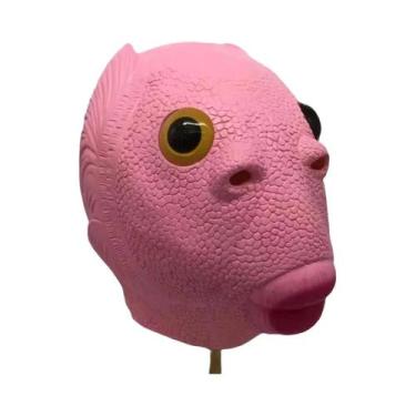 Imagem de Máscara De Cosplay Cabeça De Peixe Verde Para Adultos, Homens E Mulher