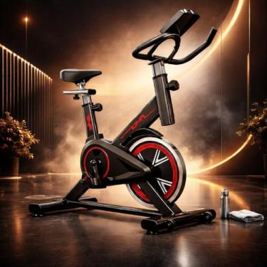 Imagem de Bicicleta Ergométrica Bike Spinning Bike Treino em Casa Academia Exercícios Cardio e Emagrecimento Design Confortável e Ajustável Vertical Silenciosa Ideal para Casa Linha Rhead Red High Premium