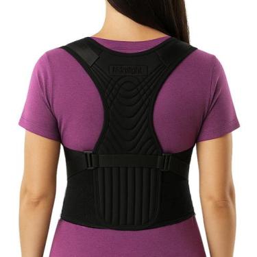 Imagem de Corretor Postural Cinta Ajustável Feminino e Masculino Alinhar Coluna 