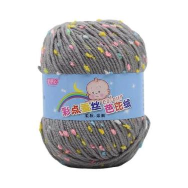 Imagem de Fio De Algodão Colorido 50g Para Tricô Manual, Crochê, Suéter, Coberto