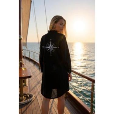 Imagem de Saida de Praia Feminina Estampada Manga Comprida Com Punhos Camisão Personalizado Canga Estampada-Feminino