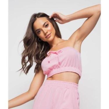 Imagem de Cropped Salvatore Fashion Tomara Que Caia Malha Comfort Feminino-Feminino