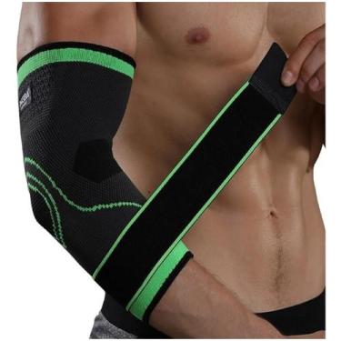 Imagem de Suporte de compressão para cotovelo, bandagem elástica respirável para