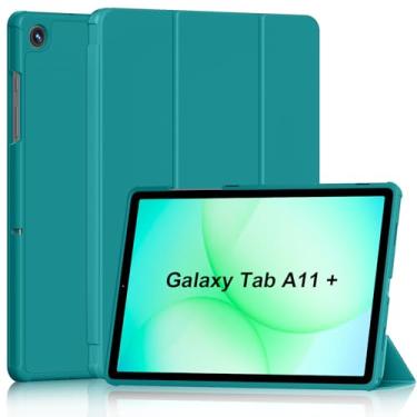Imagem de Capa totalmente nova para Galaxy Tab A9+/A9 Plus 11 polegadas 2023, suporte de três dobras leve de ângulo duplo DJ&RPPQ com capa traseira de TPU macio para tablet Tab A9 Plus (SM-X210/X216/X218