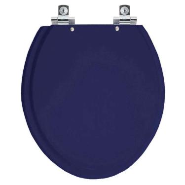 Imagem de Assento Sanitário Com Fechamento Lento Convencional Oval Cobalto Para Vaso Ideal Standard