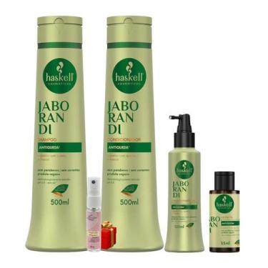 Imagem de Kit Haskell Jaborandi Shampoo Condic. 500ml 4 Itens Completo + Present