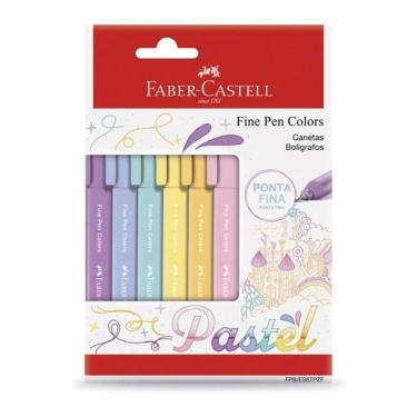 Imagem de Caneta Fine Pen Colors Pastel Faber-castell 6 Cores