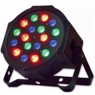 Imagem de Canhão 18 Leds Rgb Dmx Jogo De Luz Balada E Aniversarios