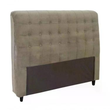 Imagem de Cabeceira Casal 140cm Damares Suede Taupe Id Suede Taupe - IDELFONSO