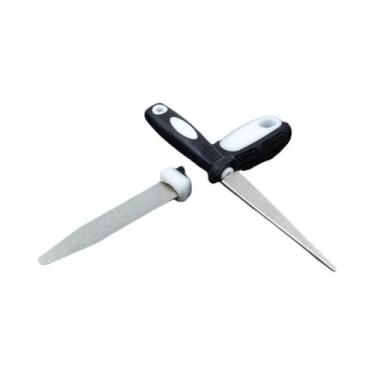 Imagem de Afiador De Facas De Diamante Dupla Face Com Design Plano E Curvo E Cab