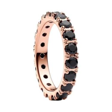 Imagem de Anel Feminino De Prata Esterlina 925 Com Pedra Rosa E Pérola Em Format